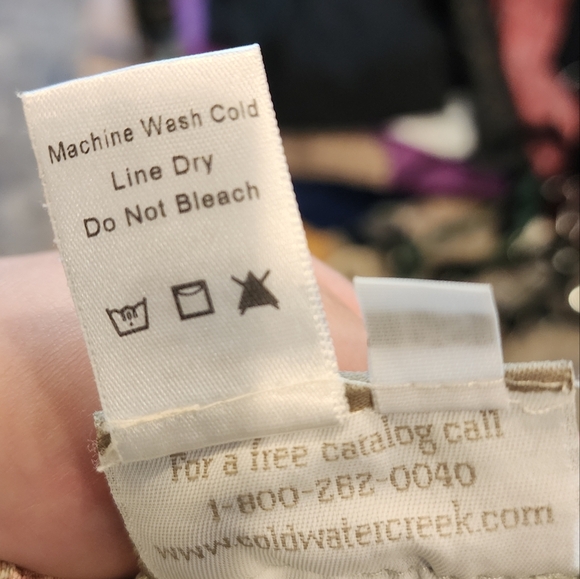 Coldwater Creek 100% linen Pull On floral maxi skirt pockets size small petite - Picture 8 of 14